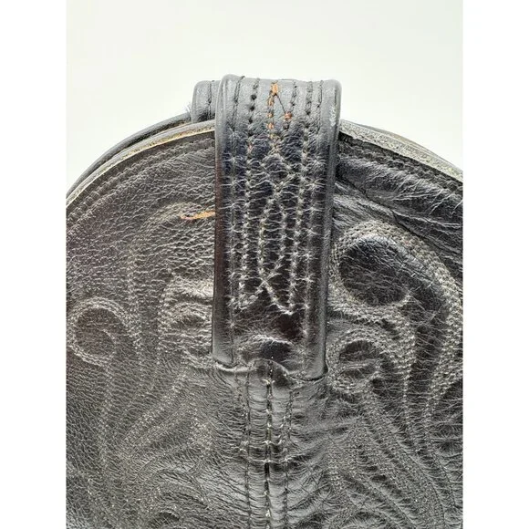 DAN POST Women's Cowboy Boots Black Snip On Pointed Toe Size 6M USA Great GUC - Picture 6 of 12